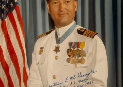 Captain William McGonagle was awarded the Medal of Honor for his courageous efforts to save his ship and crew