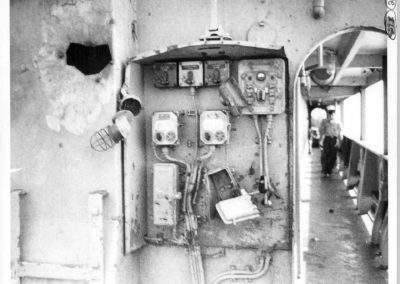 equipment damaged in Israeli attack on the USS Liberty